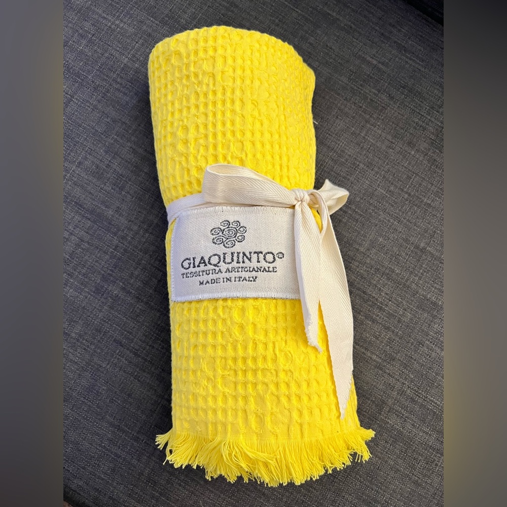 Tessitura Giaquinto 100% Cotton Italian Waffle Throw Blanket